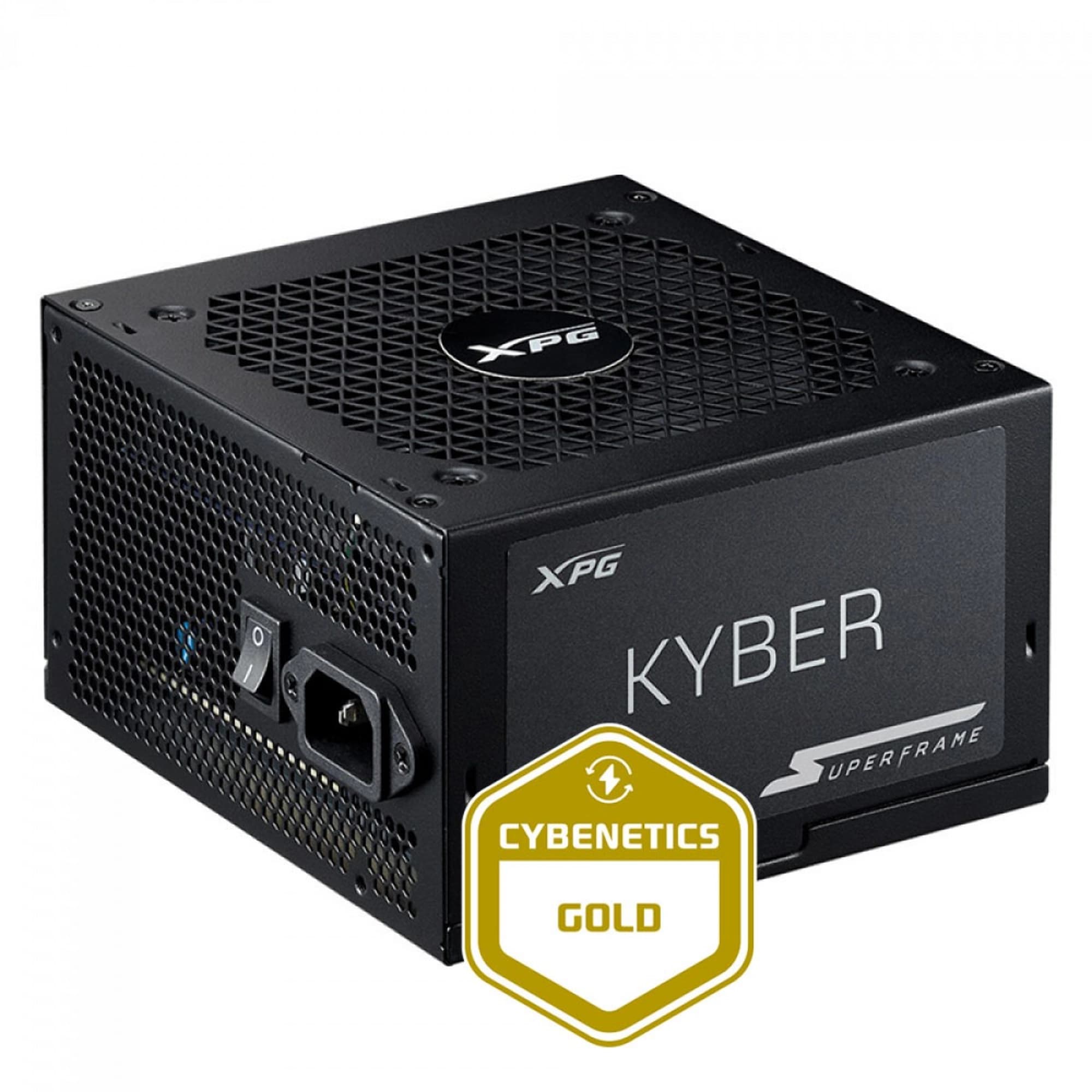 FONTE 750W XPG KYBER 80 PLUS GOLD CYBENETICS GOLD, COM CONECTOR PCIE 5.0, PFC ATIVO, KYBER750G BKCBR COM CABO DE FORCA